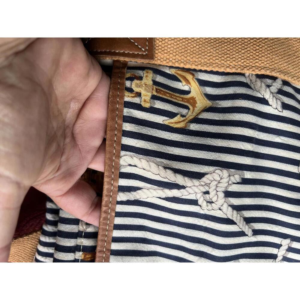 Nautical Patterned Canvas Weekender /Duffle Bag W… - image 3